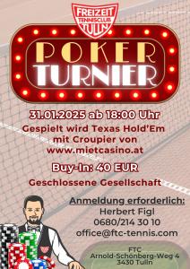 Erstes FTC - Pokerturnier am 31.1.2025