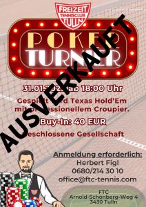 Erstes FTC Pokerturnier ist bereits AUSVERKAUFT !