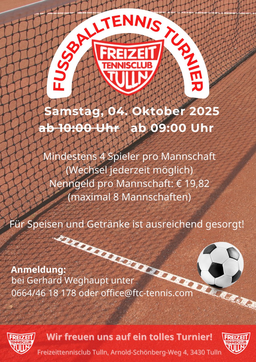 Fußball - Tennis Turnier am FTC